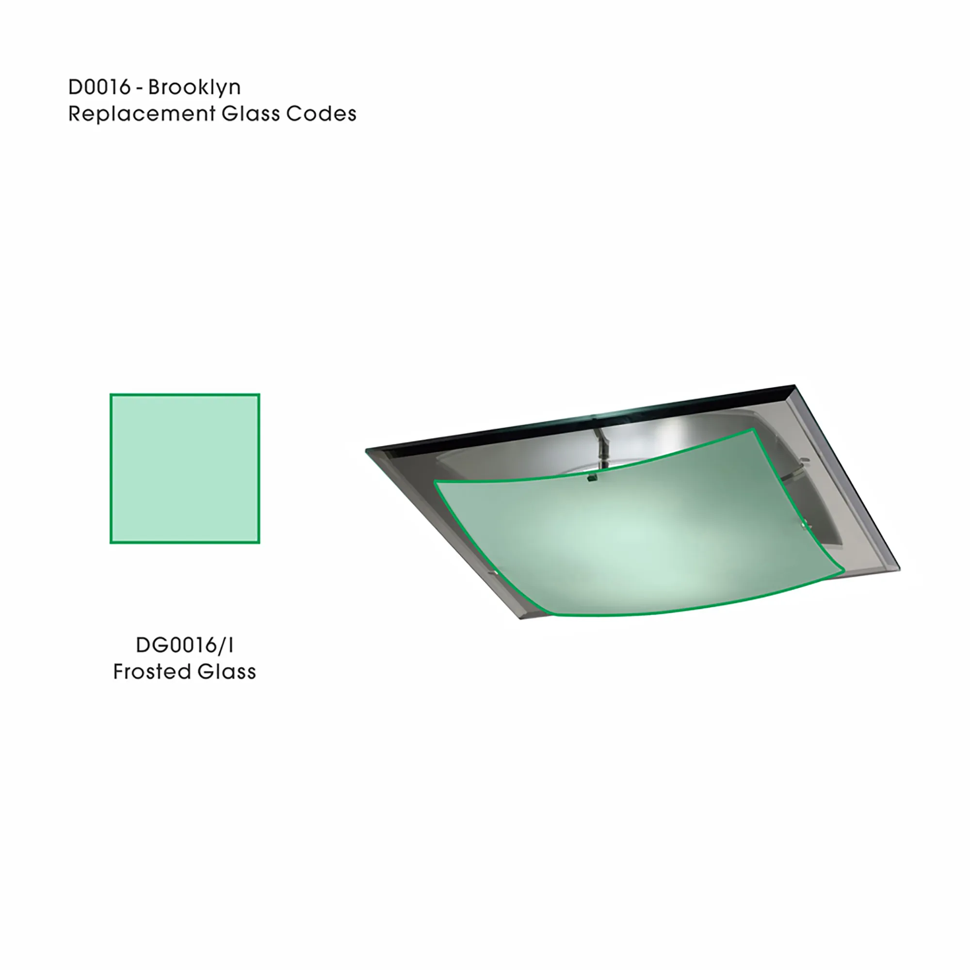 DG0016/I  Brooklyn Frosted Inner Glass For D0016